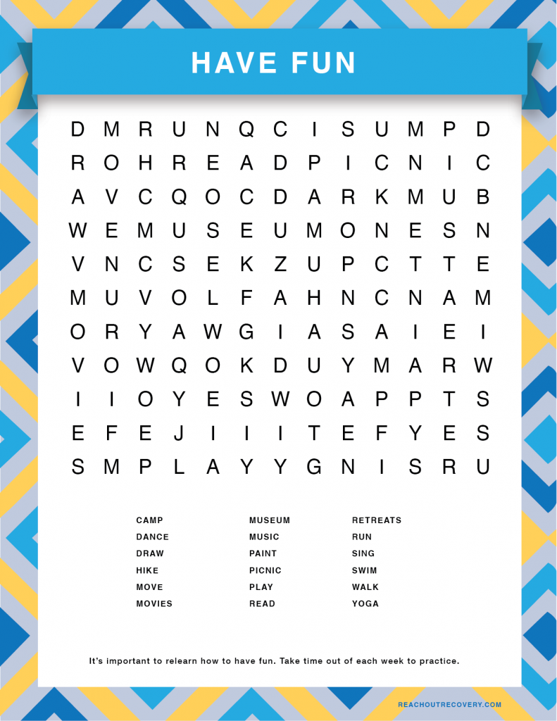Have Fun With Recovery Words Reach Out Recovery