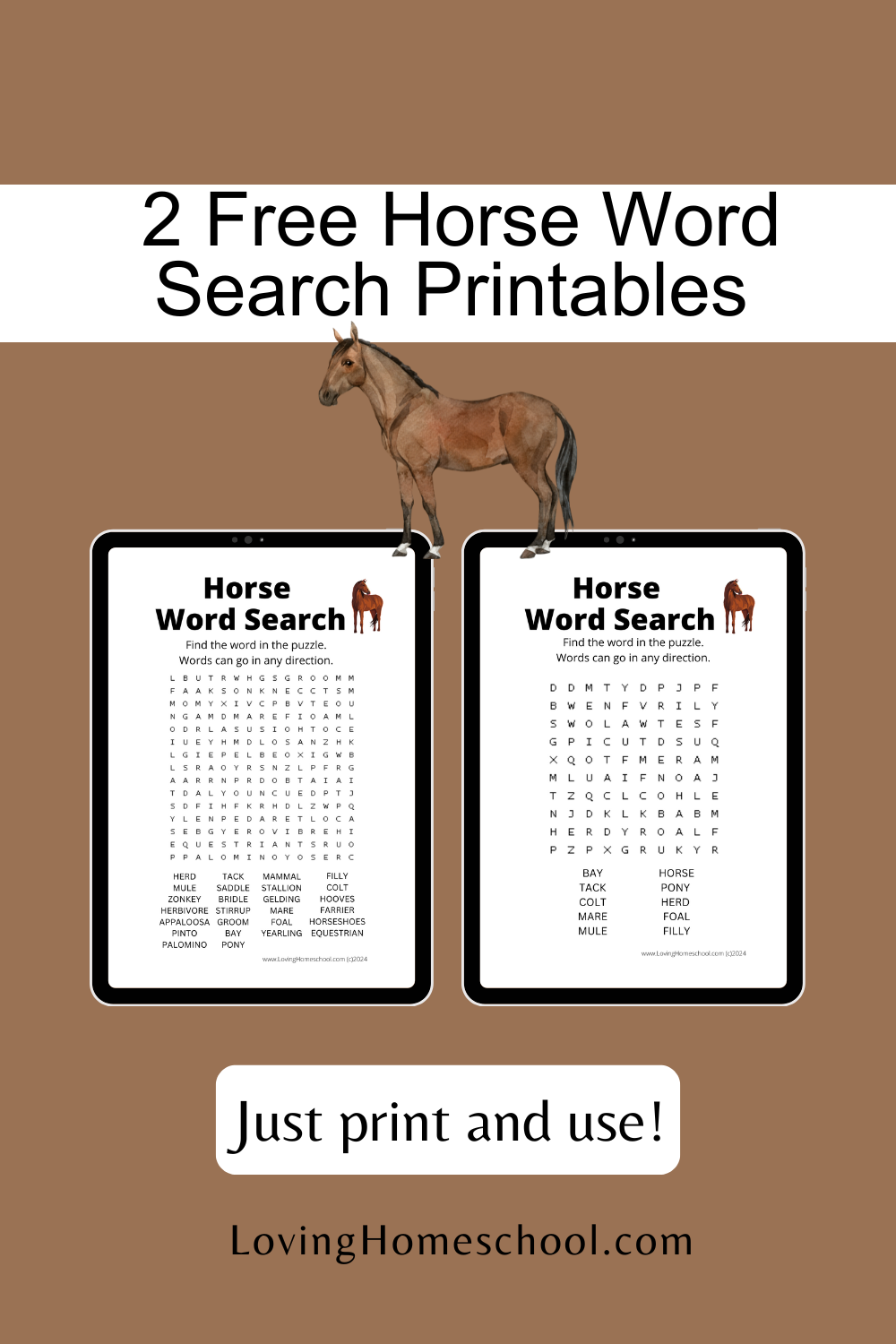 Free Printable Horse Puzzles