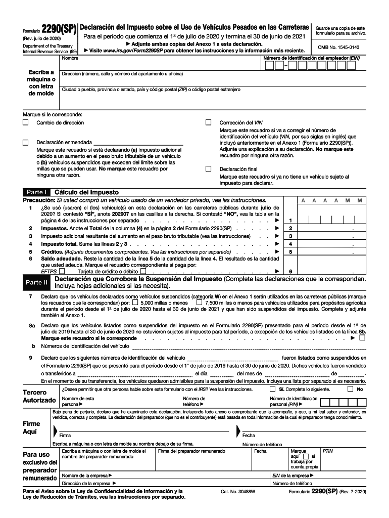 Irs Form 2290 Printable 2023 To 2024