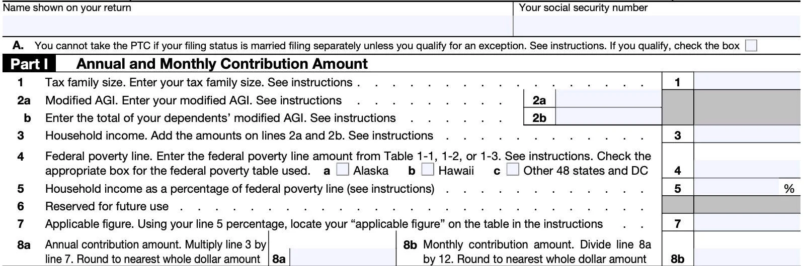 Printable Form 8962 Instructions