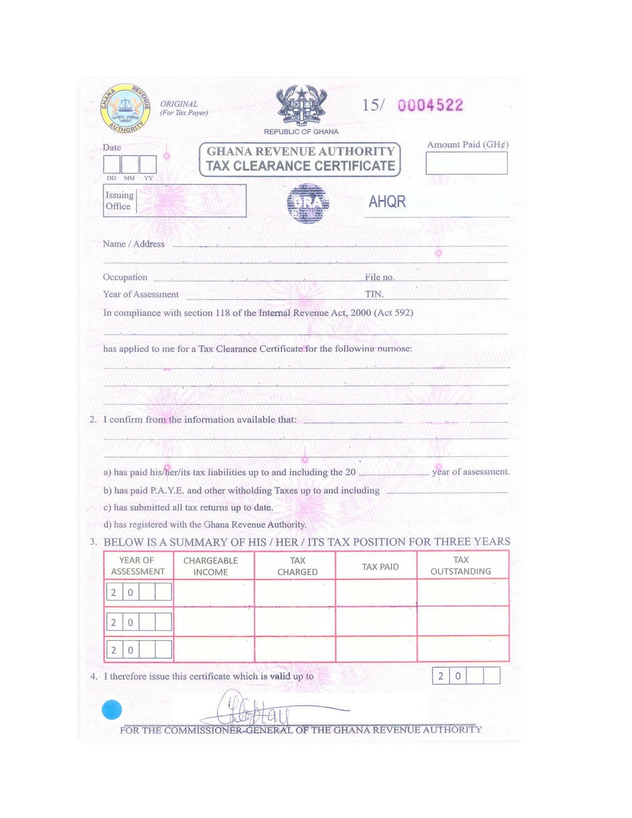 Gra Forms Ghana Tax Return Forms