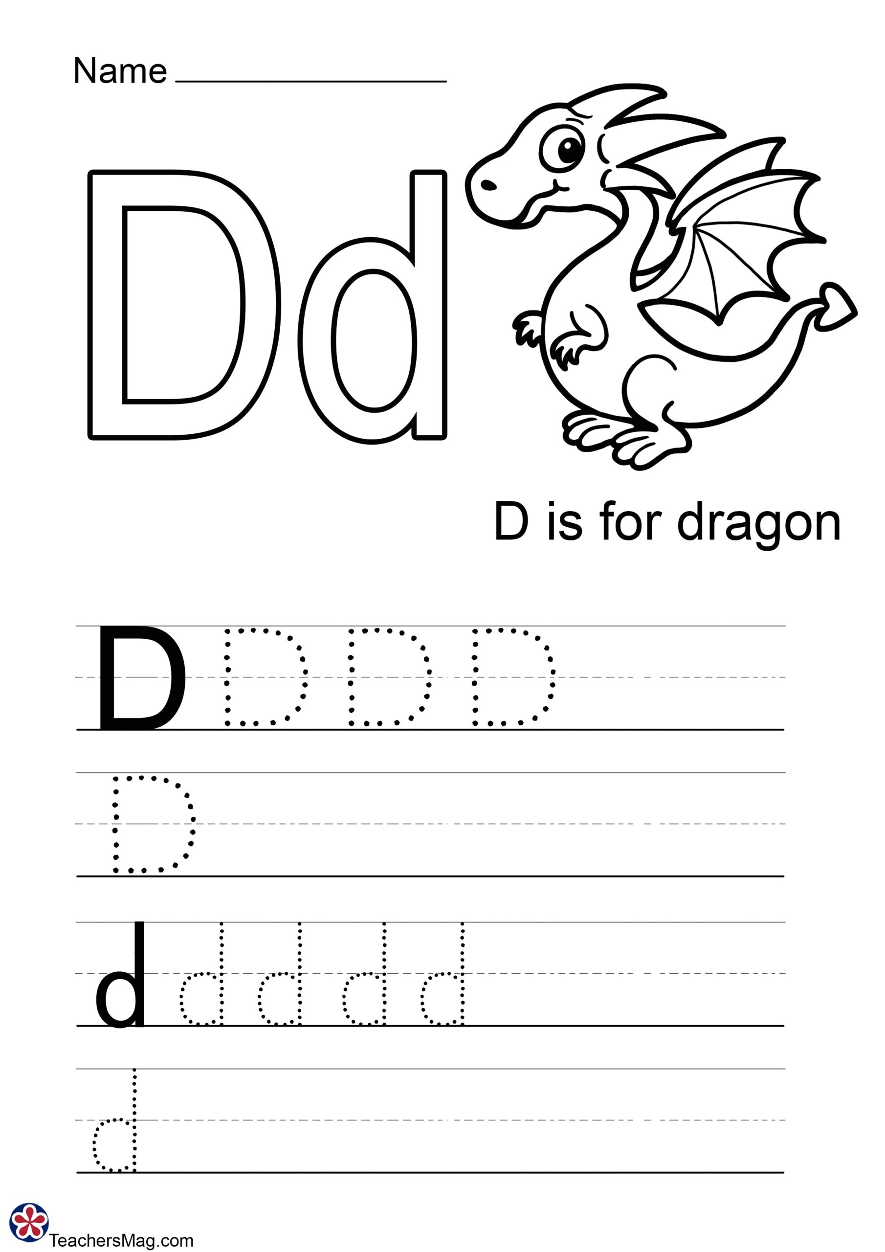 Free Printable Letter D Worksheets For Preschool