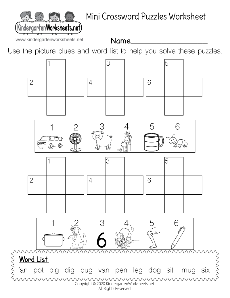 Free Printable Puzzles For Kindergarten