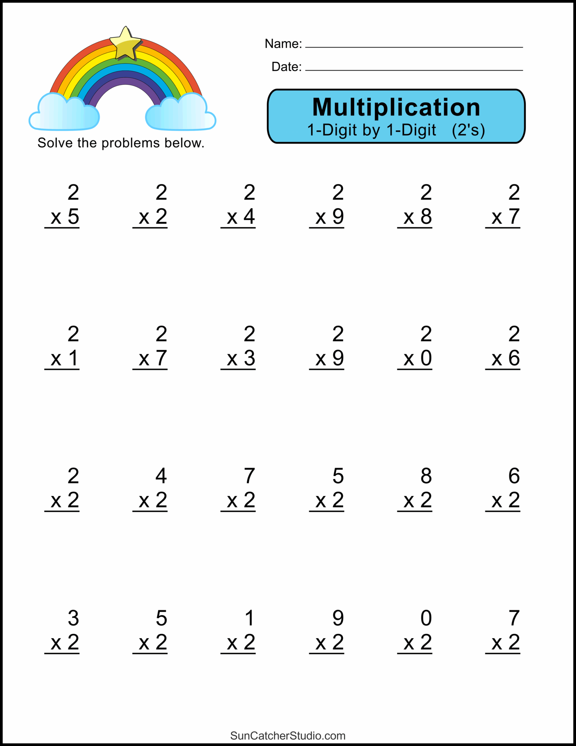 Math Worksheets Printable Multiplication