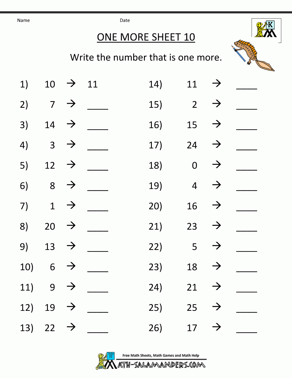 Simple Printable Math Worksheets