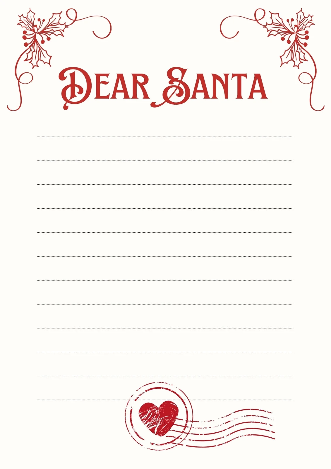 Page 2 Free Printable Santa Letter Templates You Can Customize 