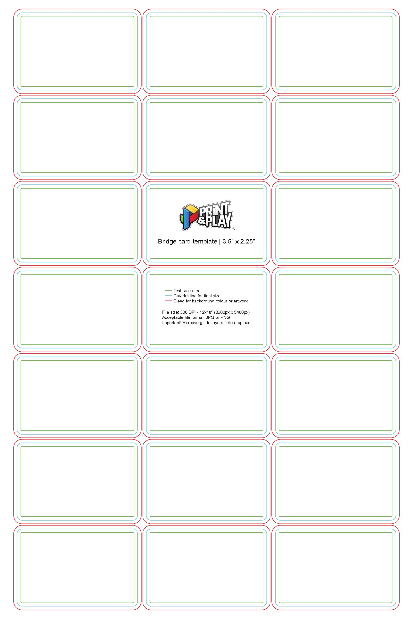 Printable Playing Card Template