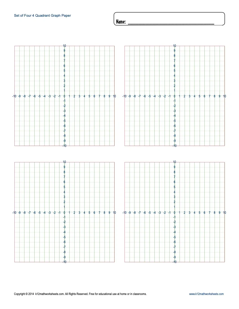 Graph Paper Printable Labeled