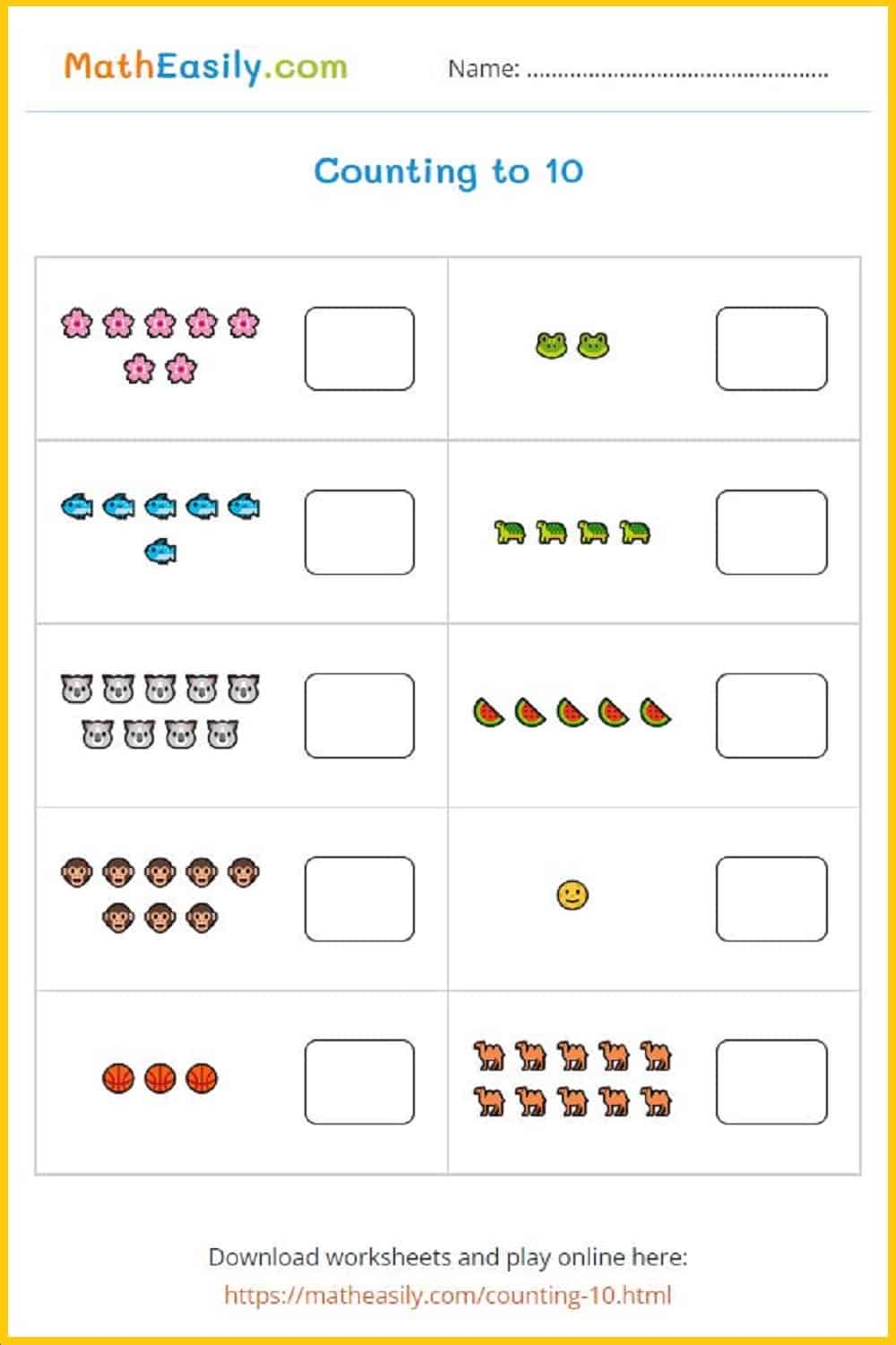 Kindergarten Math Worksheets Printables