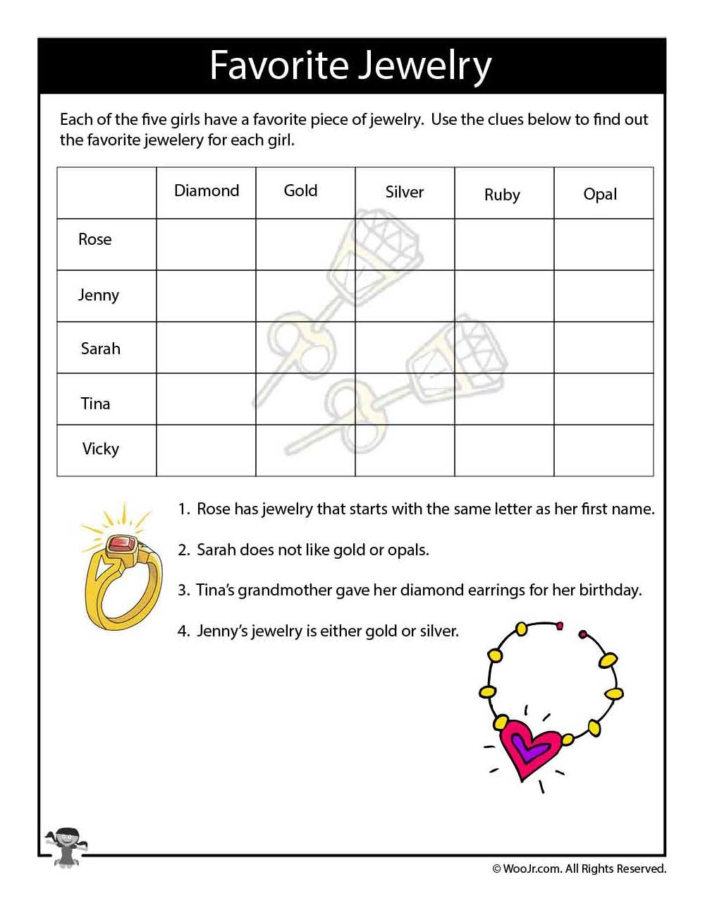 Logic Puzzles Printable Free Middle School