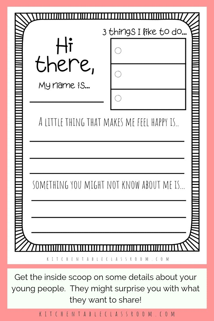 Free Printable Get To Know You Sheets