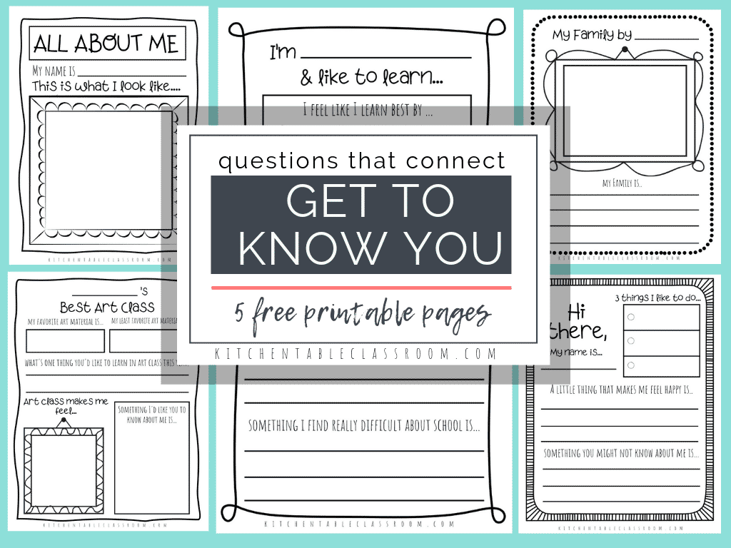Free Printable Getting To Know You Worksheets