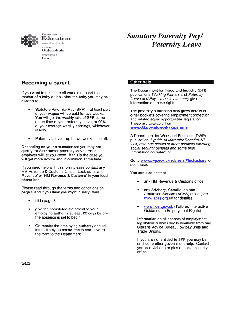 Sc3 Printable Form Pdf