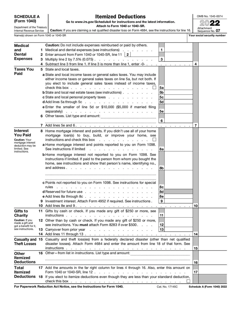 Printable Form 1040 For 2022