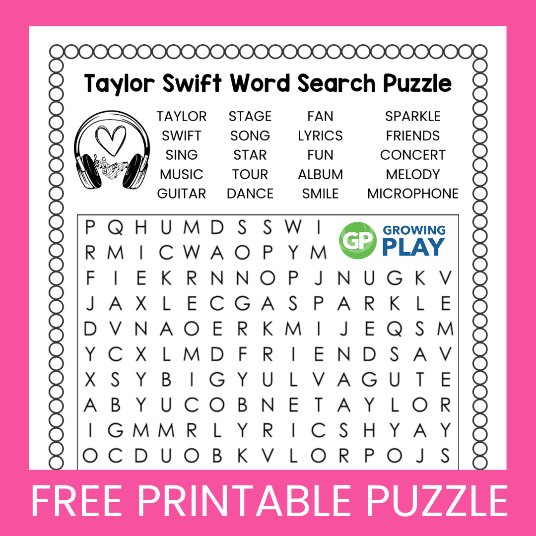 Taylor Swift Puzzles Printable
