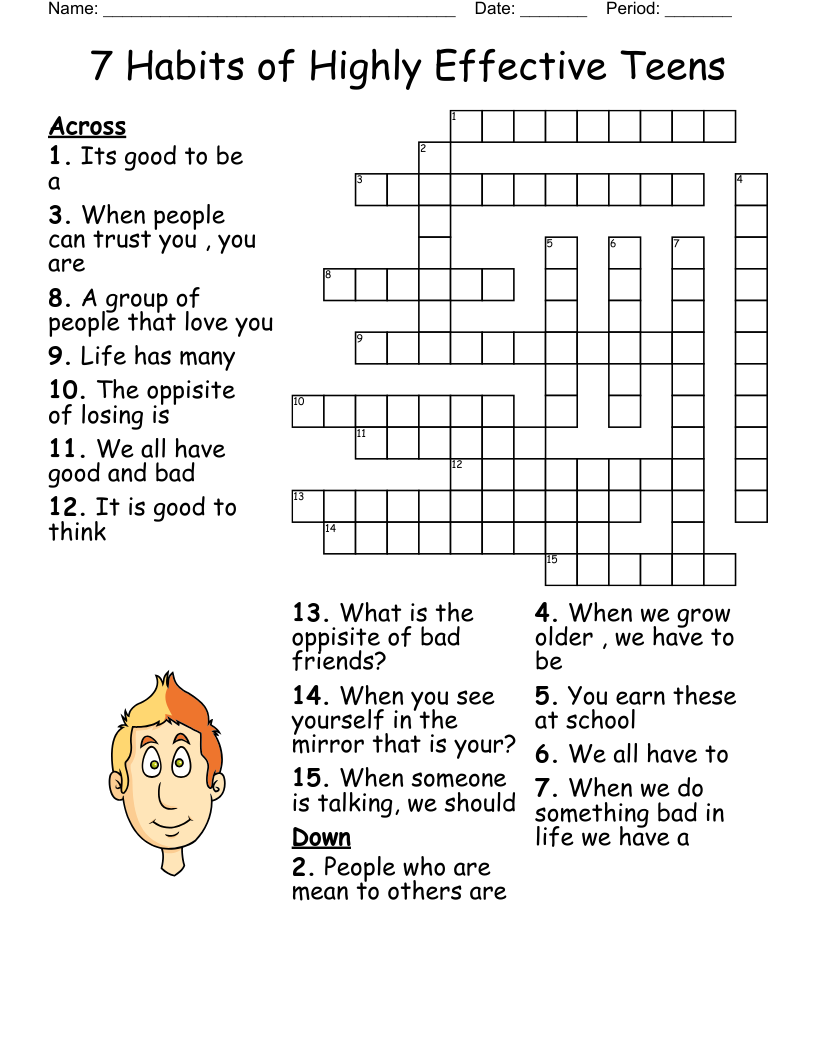 Crossword Puzzles Printable For Teens