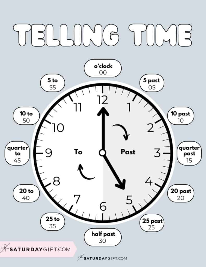 Free Printable Learning Time Clock Worksheets