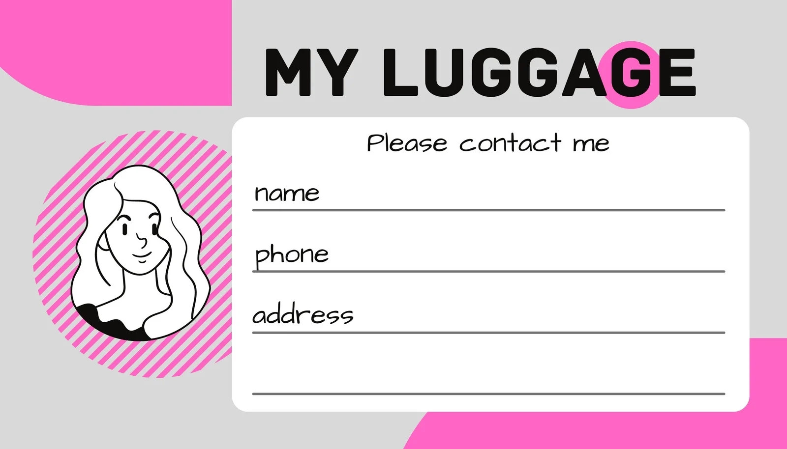 Template Luggage Labels Template Free Printable Travel Bag Tags 