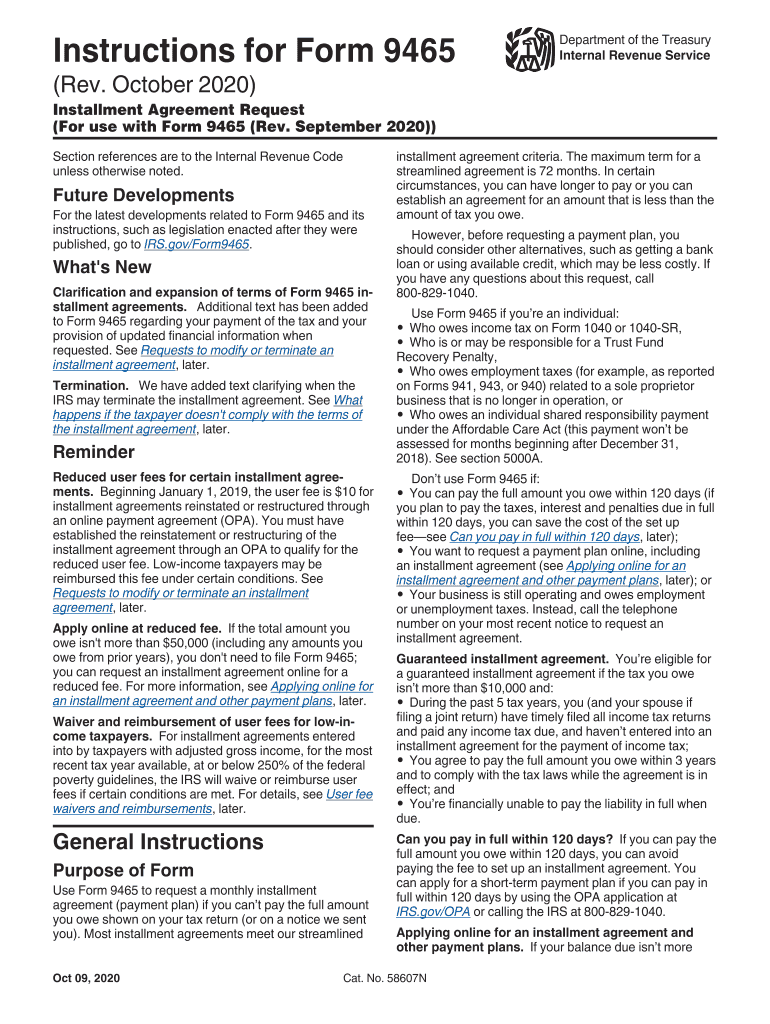 Irs Form 9465 Pdf Download