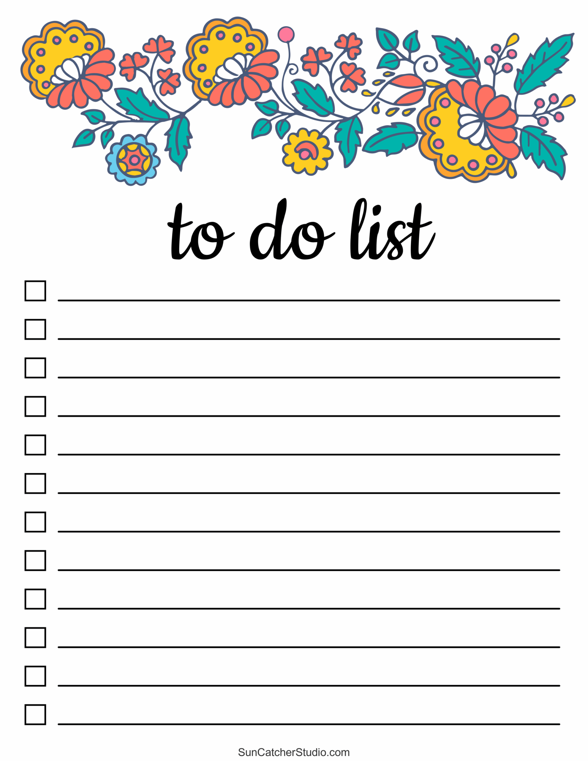 To Do List Printable Template