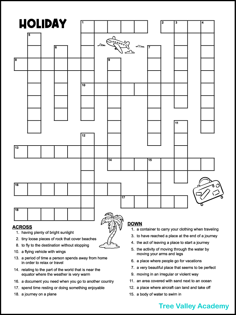 Free Printable Holiday Crossword Puzzles