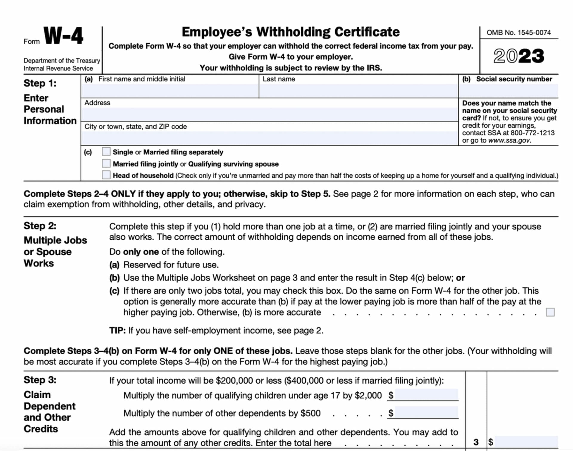 W-9 Form Vs W-4