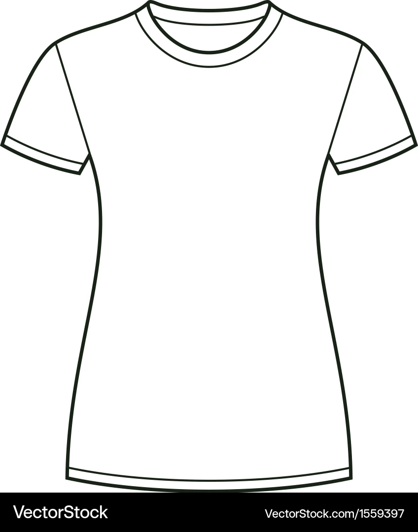 White T Shirt Template Lizenzfreie Vektorgrafik VectorStock