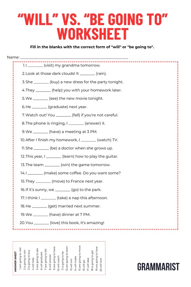 Will Worksheets Printable