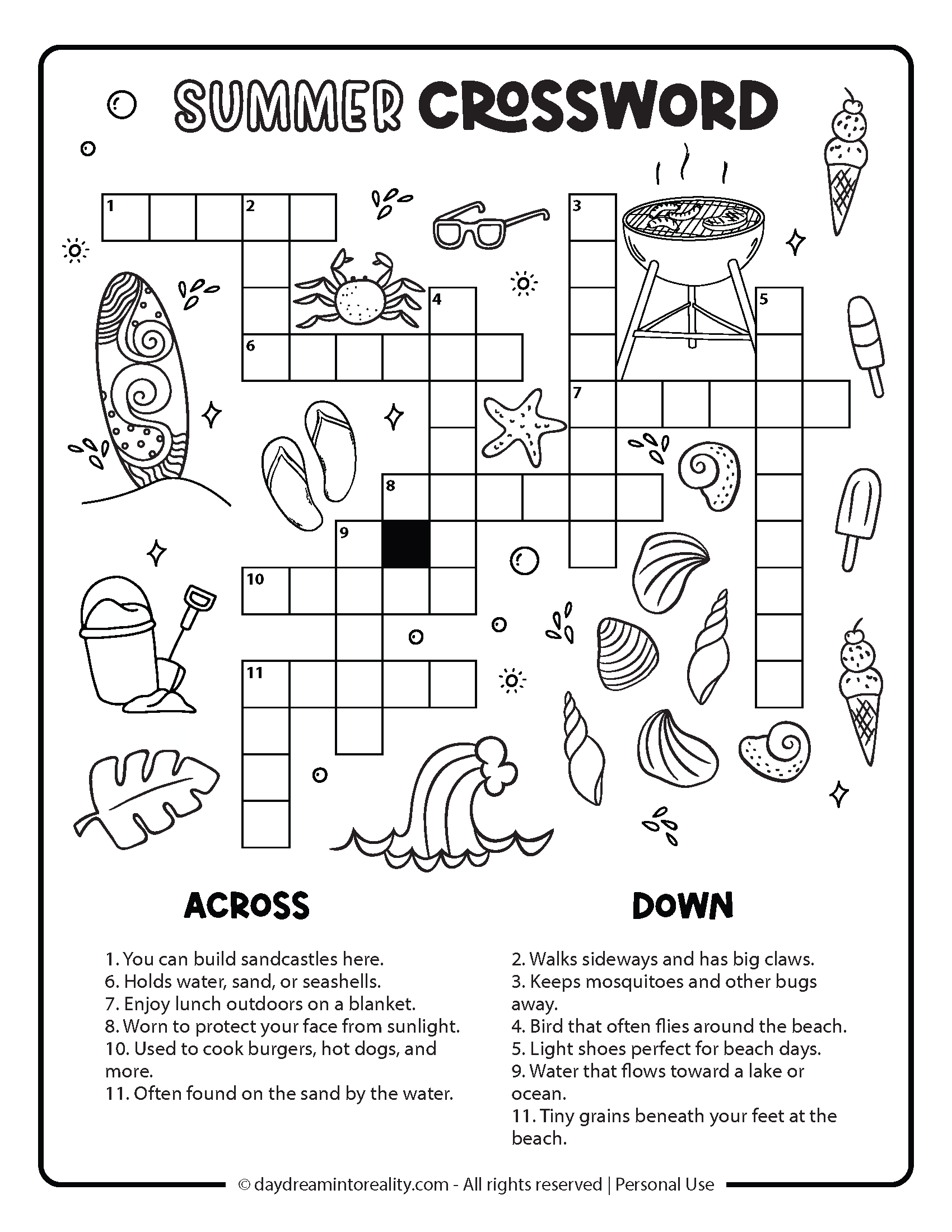 Easy Printable Crossword Puzzles For Kids