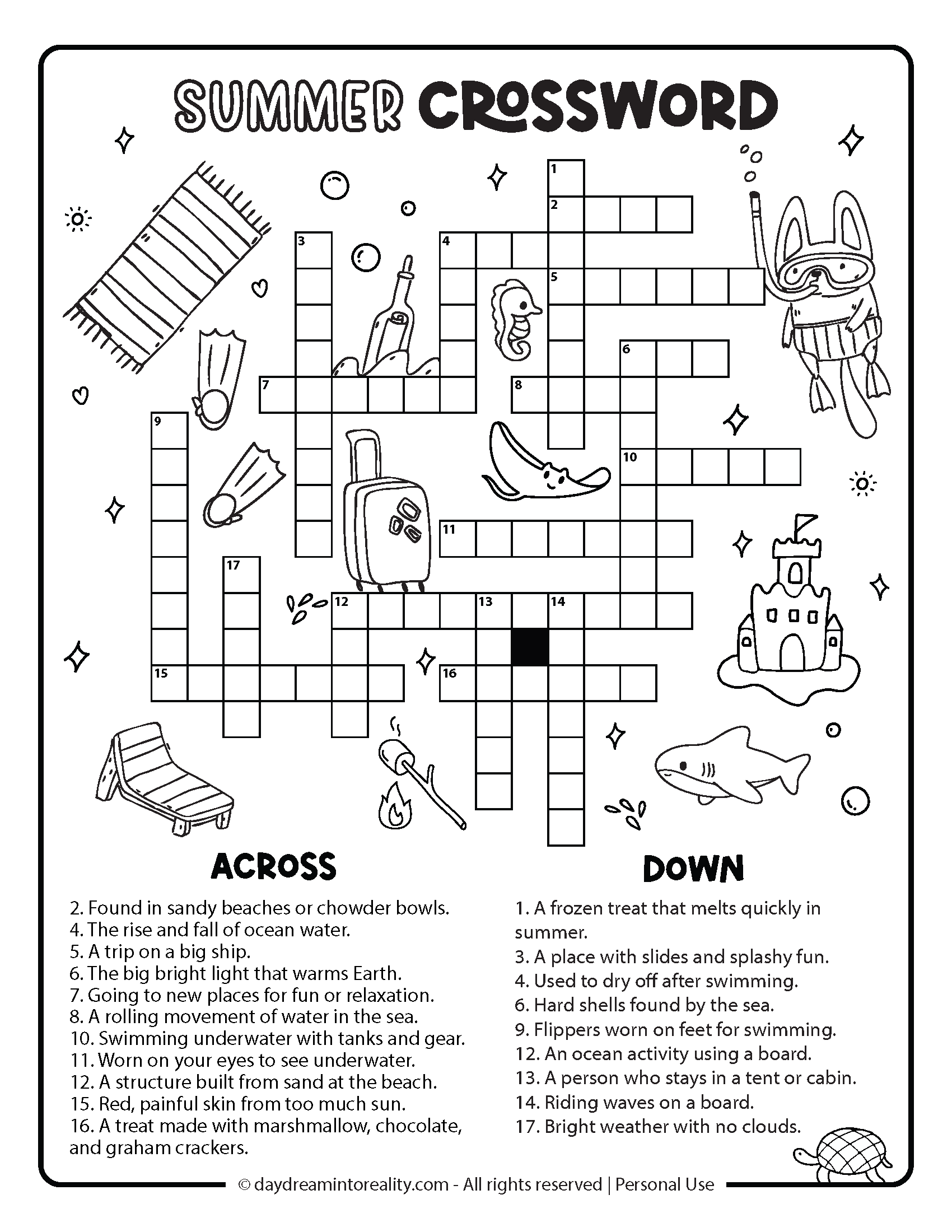 Crossword Puzzles For Teens Printable