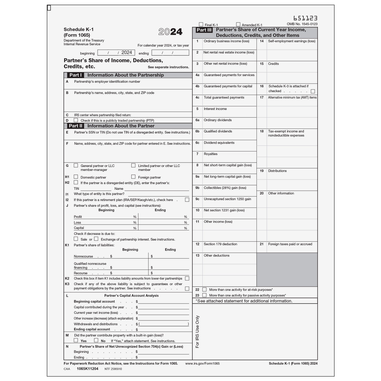 Irs Form K 1