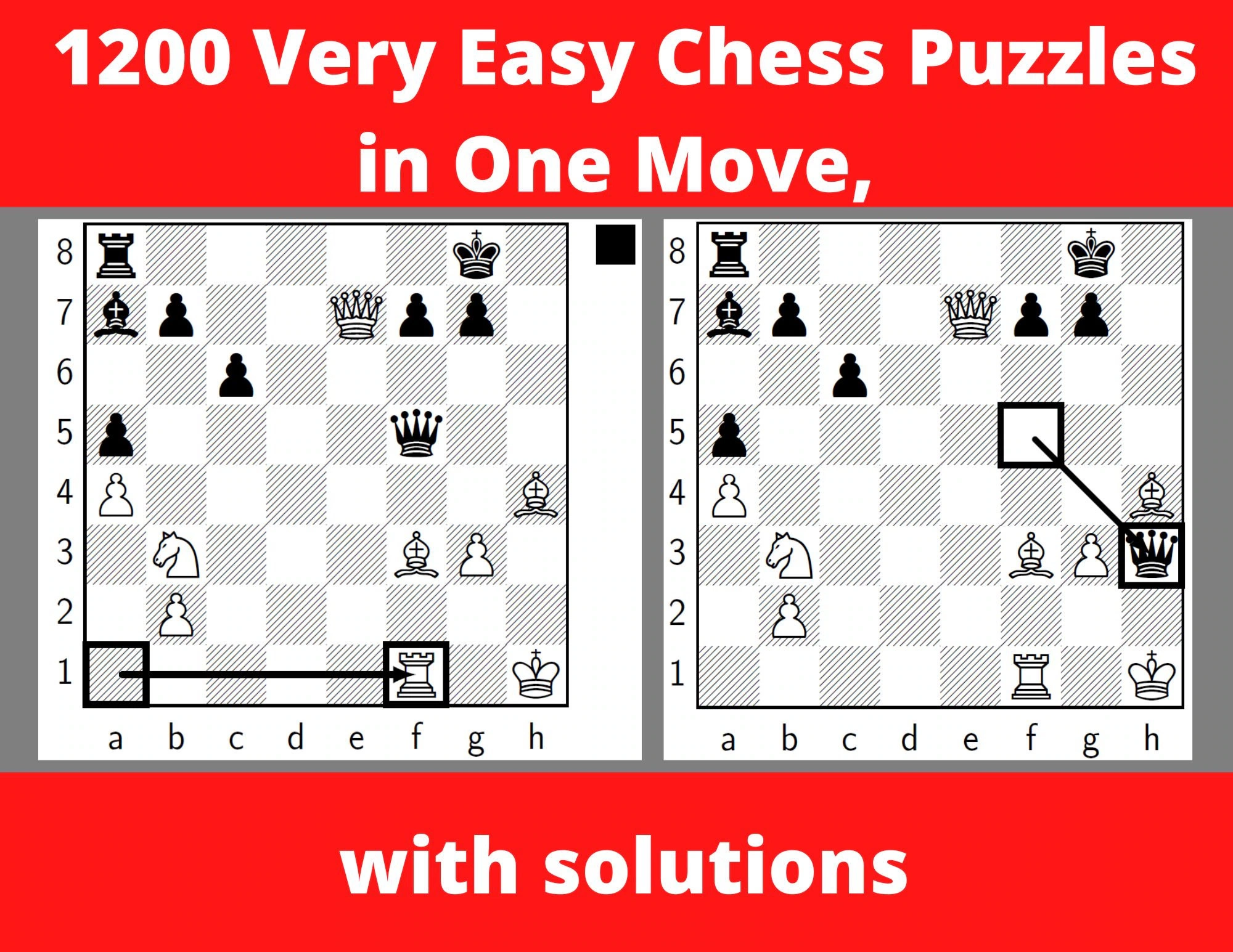 1200 Chess Puzzles In One Move Printable PDF with Answers 