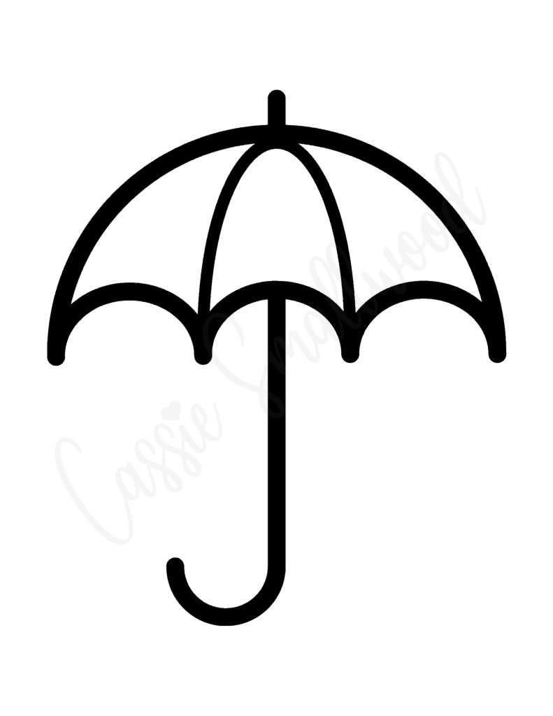 Cut Out Umbrella Template Printable