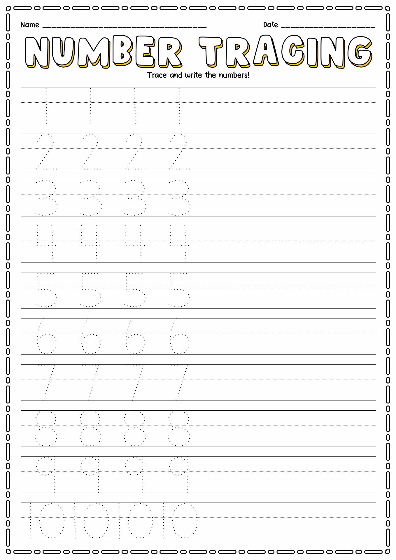 Free Printable Writing Worksheets Preschool