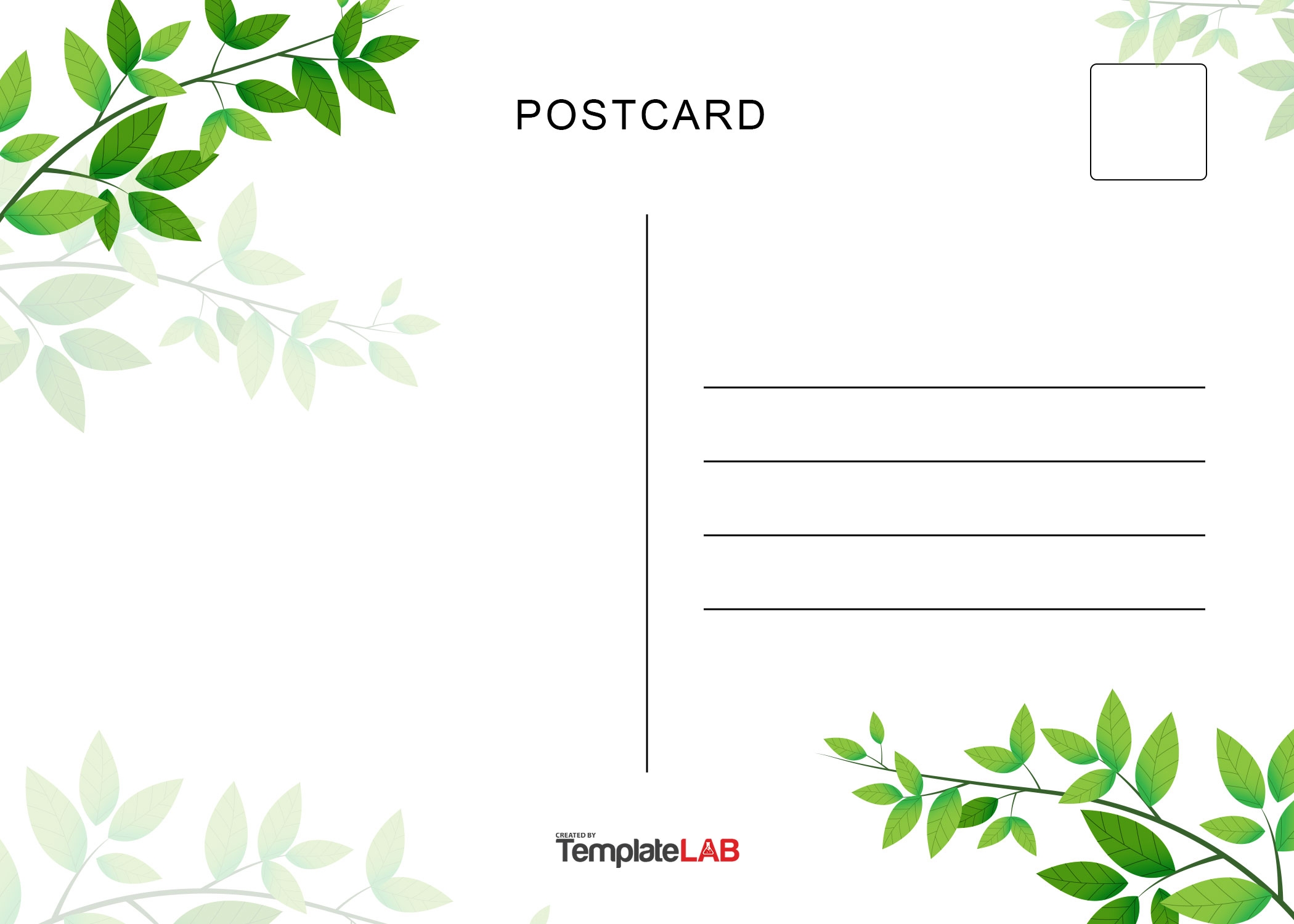 Free Printable 4x6 Postcard Template