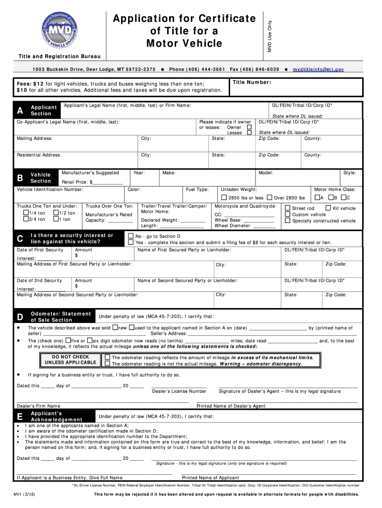 2016 2025 Form MT MV1 Fill Online Printable Fillable Blank 