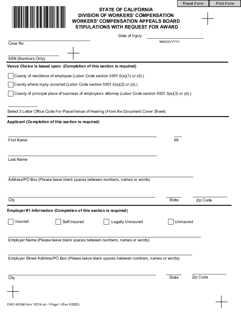 Dwc 1 Form California 2025