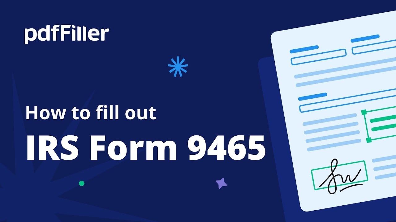 Irs Form 9465 Printable