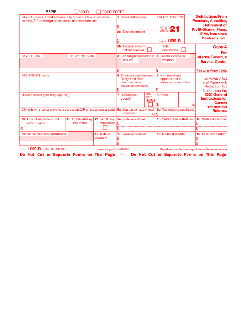 2021 1099 R Fill Out amp Sign Online DocHub