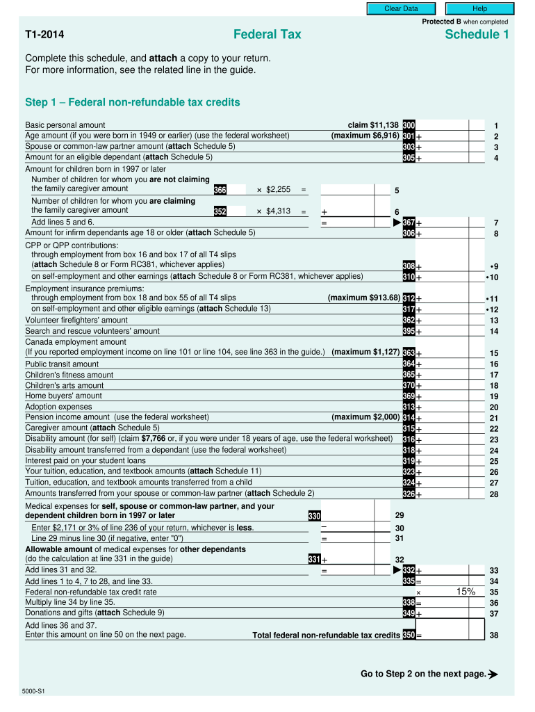 Schedule 1 Form For 2022