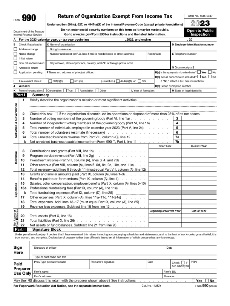 2023 Form 990 Fill Out amp Sign Online DocHub