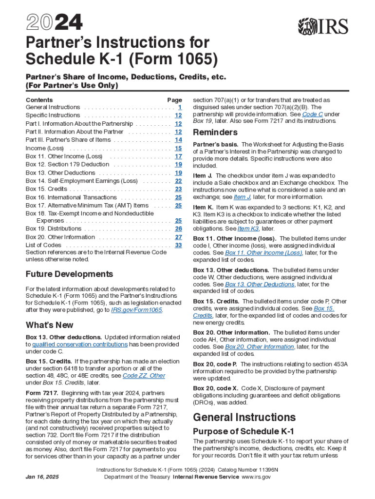 Irs Forms 2024 K-1