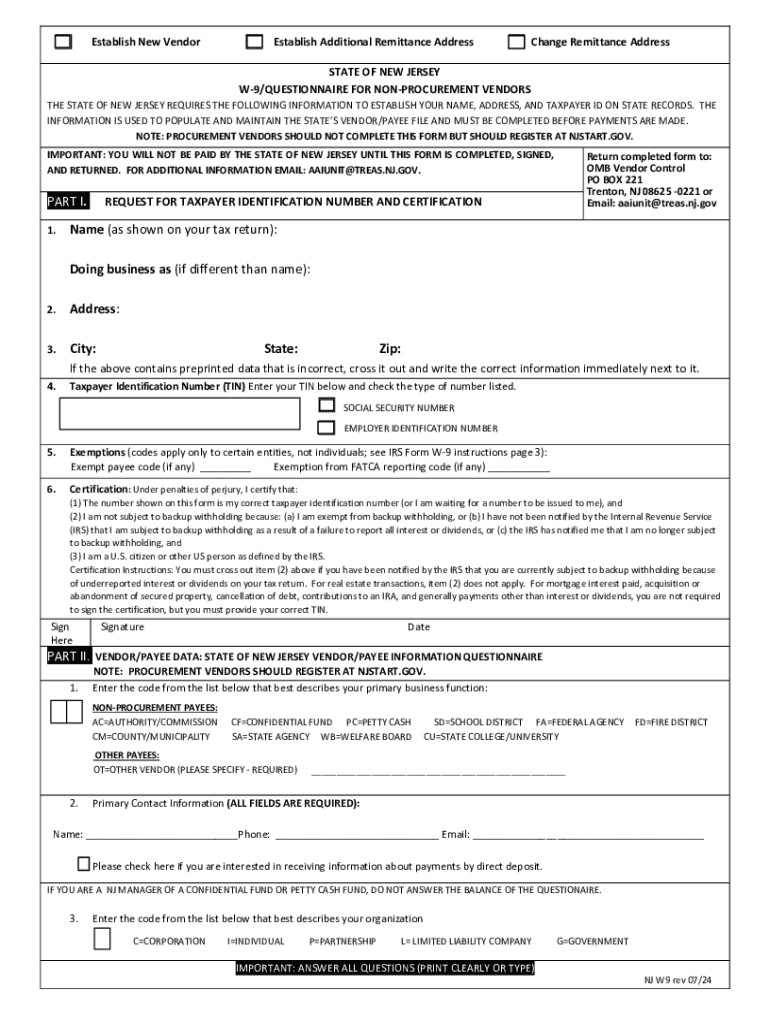 Blank W9 Form 2024 Pdf