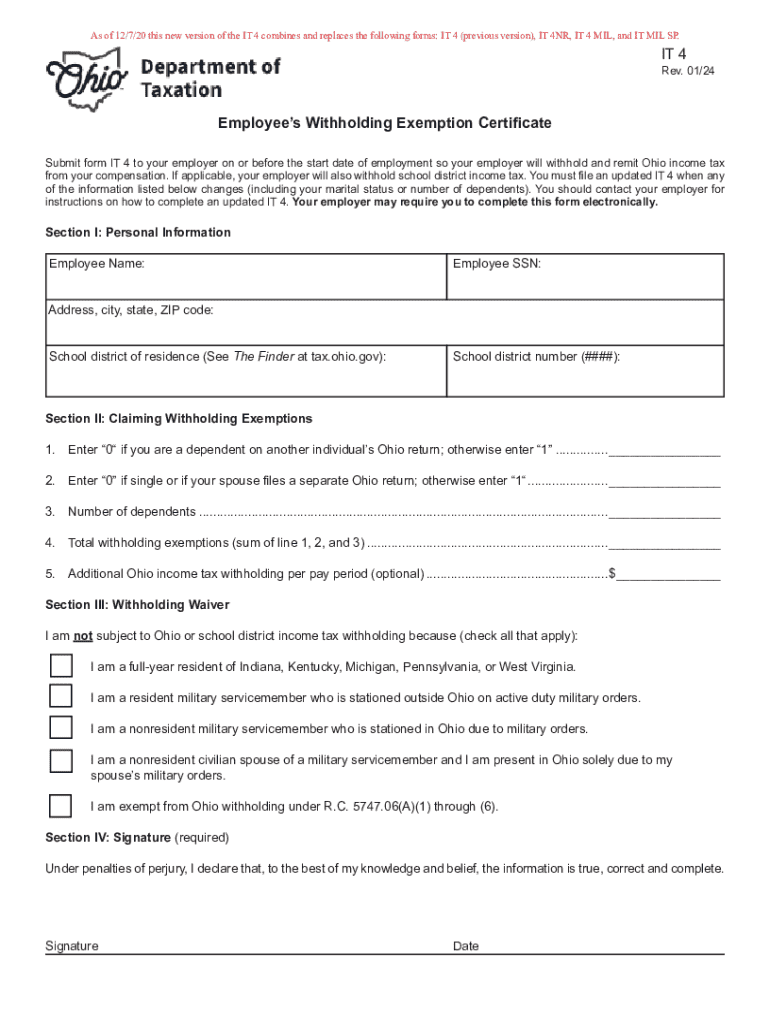 W9 Form 2024 Ohio