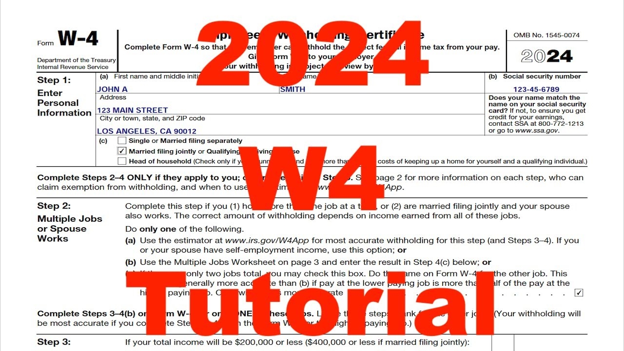 New W-4 Form 2024