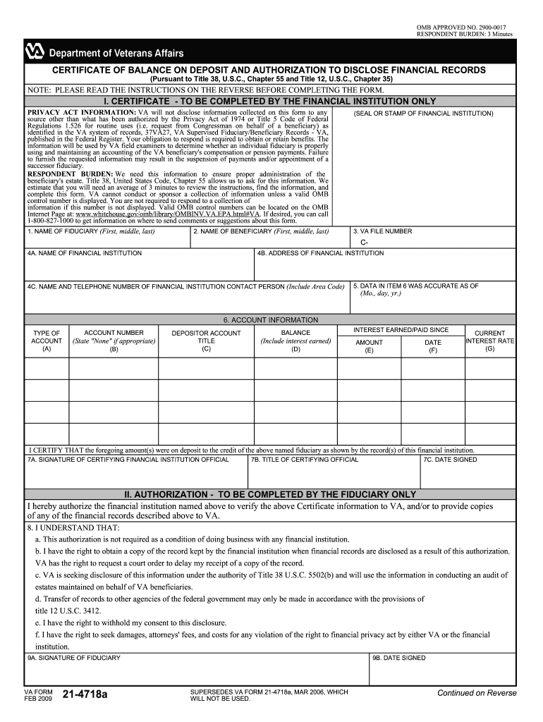 Fillable Va Form 21p 4703