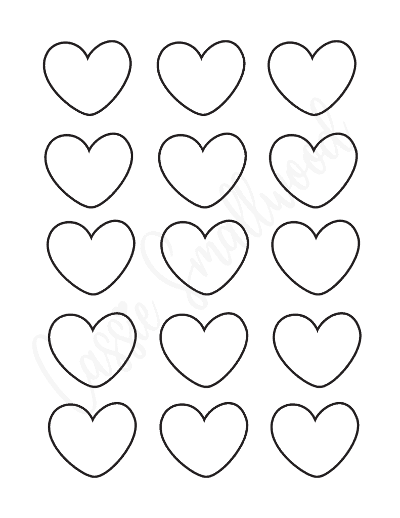 Free Printable Heart Templates Different Sizes Pdf