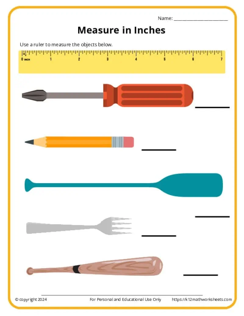 Free Printable Measurement Worksheets Grade 2