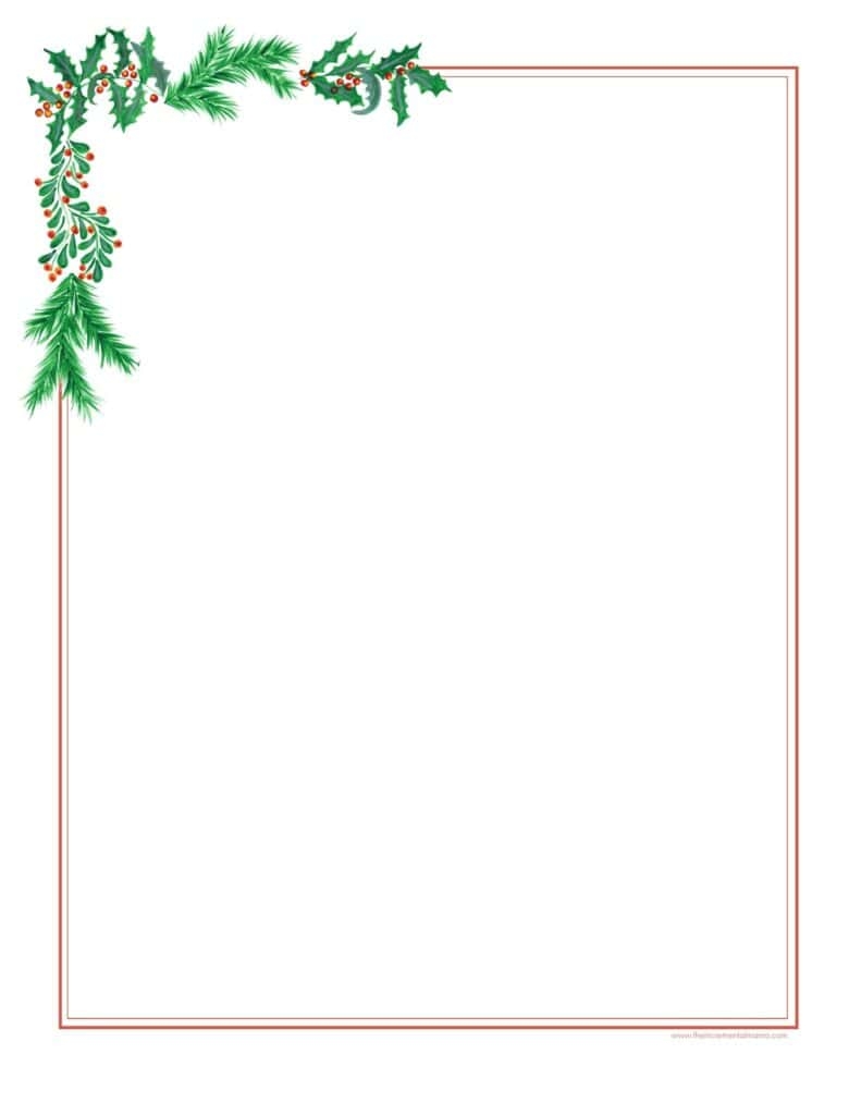 30 Free Printable Christmas Border Printable Templates The 