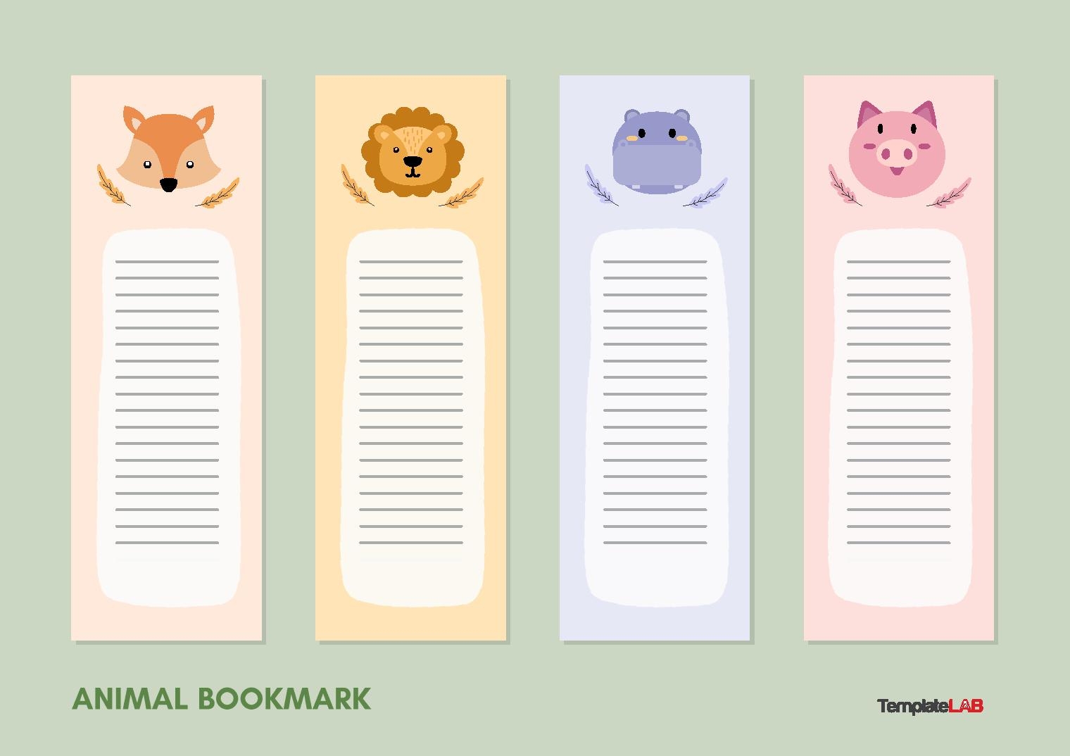 Printable Bookmarks Template